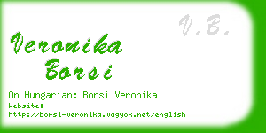 veronika borsi business card
